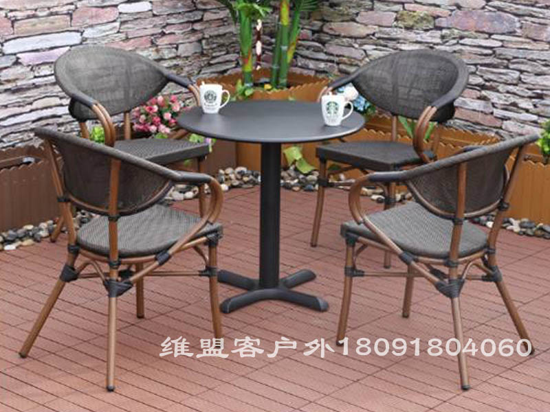 餐飲店戶外家具 藤椅2