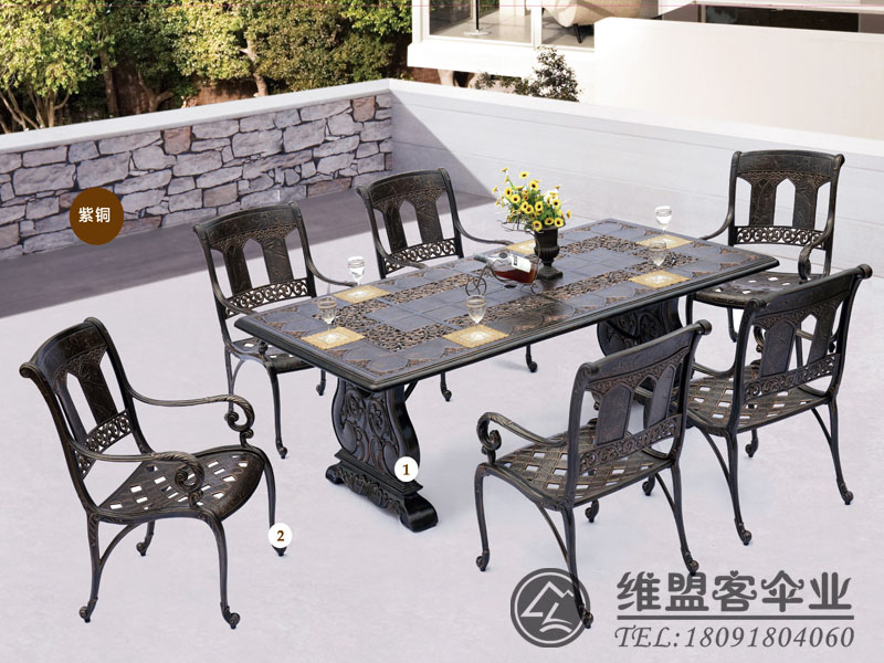 花園家具五件套  庭院桌椅2