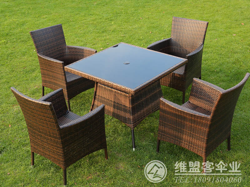 戶外休閑家具  編藤桌椅廠家2