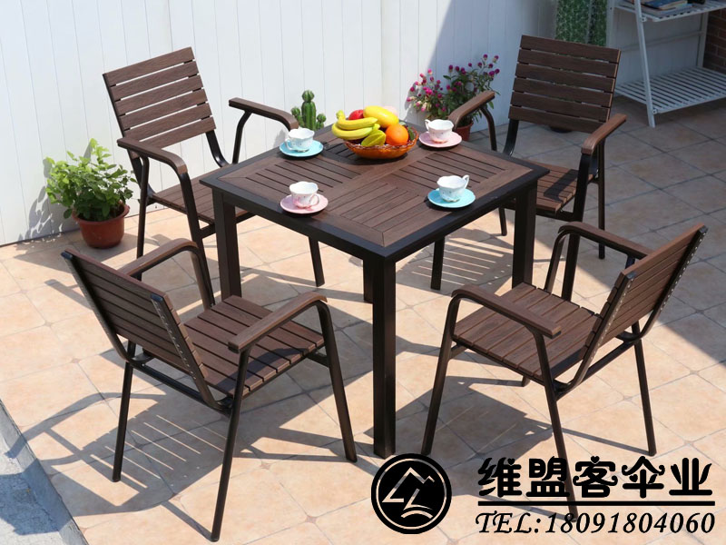 戶外家具廠家 木塑桌椅2