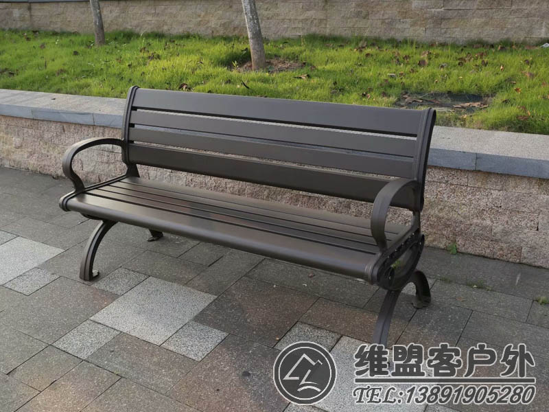 帶靠背仿古公園椅  戶外仿古家具2