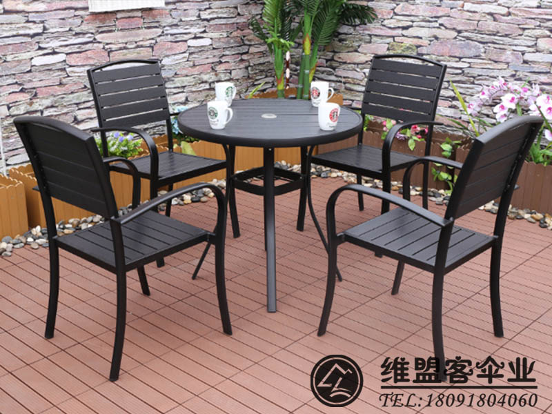 鋁塑木戶外桌椅  外擺家具2