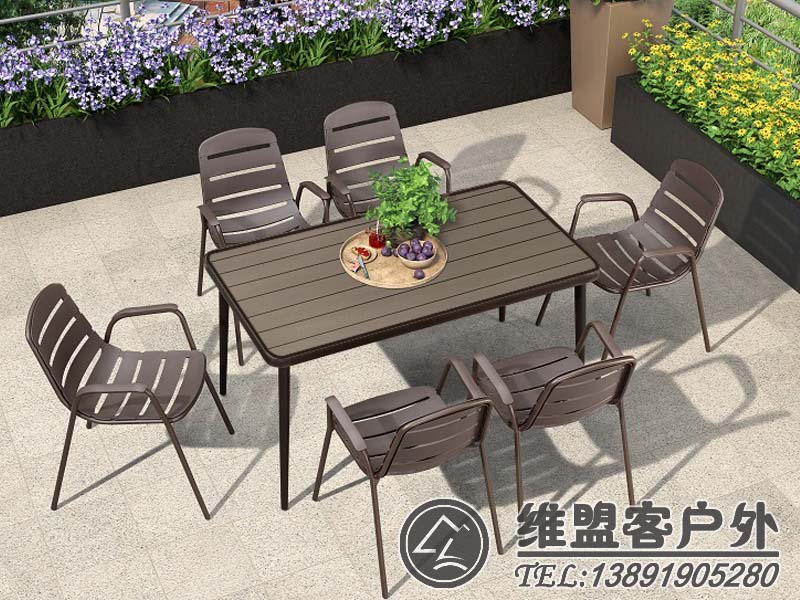 時尚款戶外家具 一桌六椅2