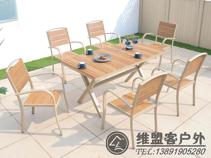 柚木色戶外桌椅 戶外家具