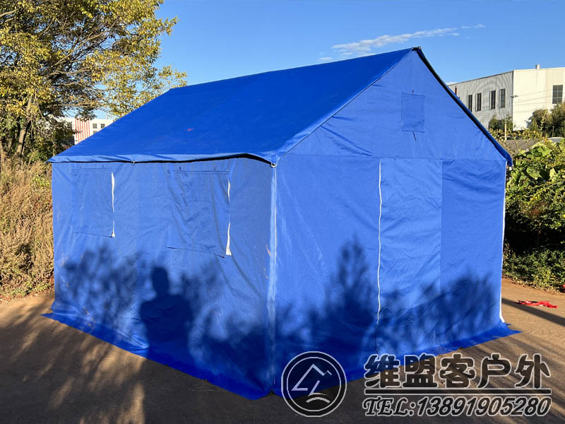 藍色救災帳篷 單帳篷 固定帳篷2