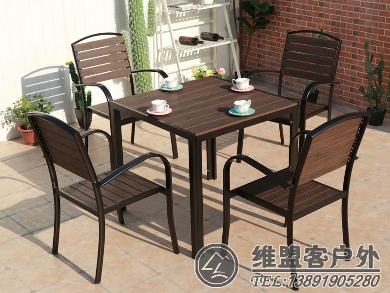 塑木桌椅 戶外休閑家具2
