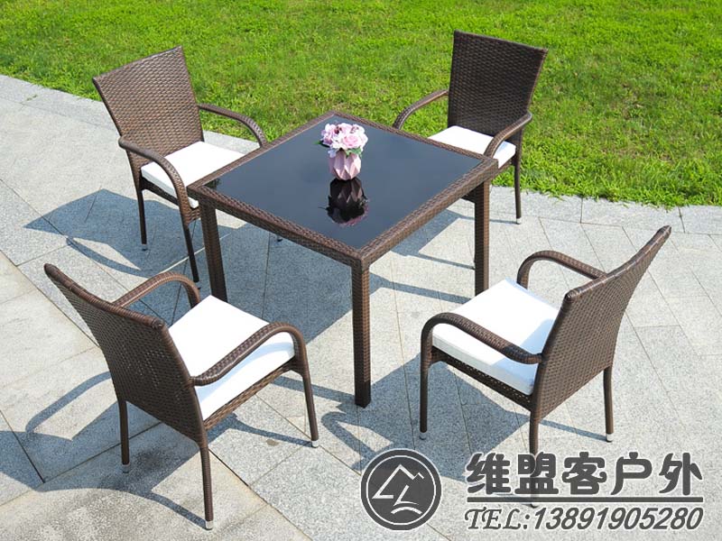 仿藤桌椅 戶外桌椅  戶外家具2